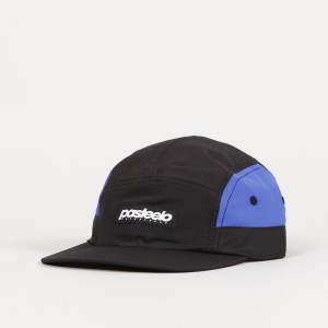 Pasteelo Race 5 Panel Cap Black Royal